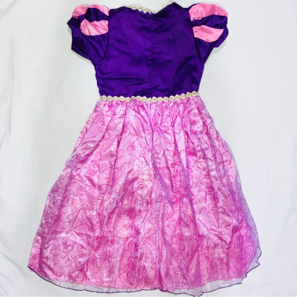Rapunzel Disney Princess Tangled Dress Up Halloween Costume Set Girls Gown Wig - Picture 12 of 15